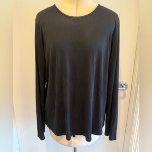 Eileen Fisher Stretch Silk Jersey Crew Neck Top Size XL